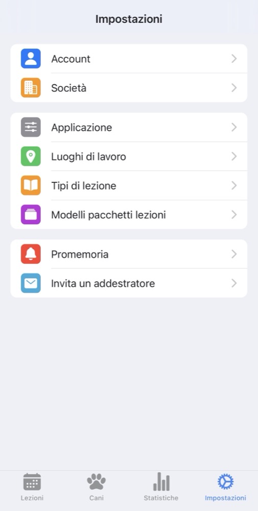 Impostazioni